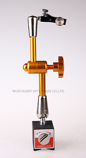 Yellow / Gold Hydraulic Indicator Magnetic Base Stand 80KGF Model YW -9A with Universal Arm